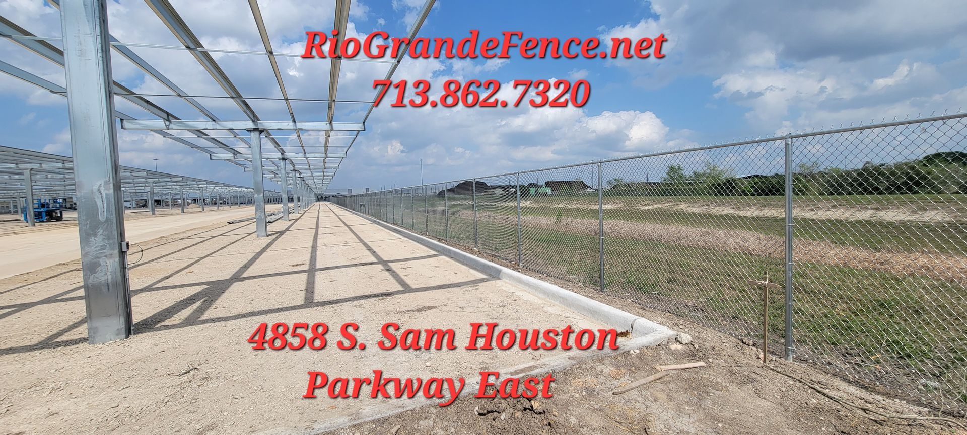 A Chain Link Fence Is Surrounding a Dirt Road 2 - Houston, TX - Rio Grande Fence Company