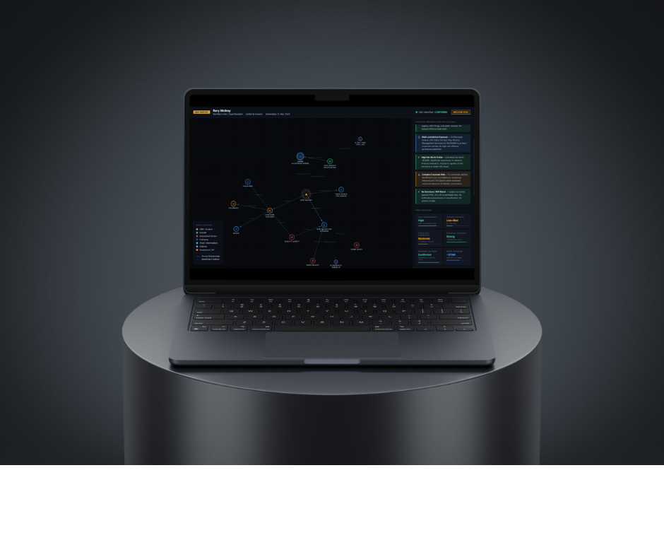 A laptop computer is sitting on a white table