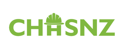 The logo for chasnz is green and has a hard hat on it.