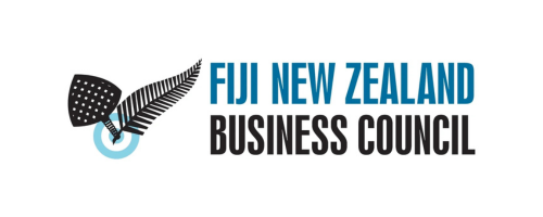 The logo for the fiji new zealand business council.