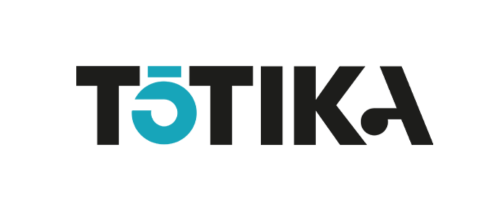 The logo for totika is blue and black on a white background.