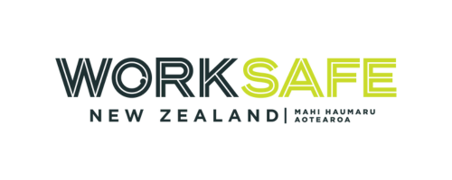 A logo for work safe new zealand is shown on a white background.