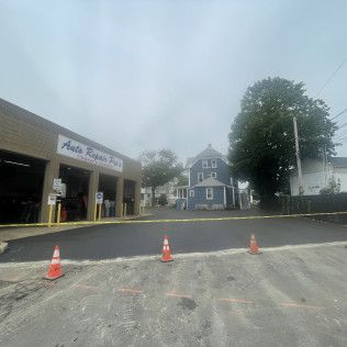 A commercial asphalt parking lot in Canton MA by Norfolk Asphalt Paving & Excavation