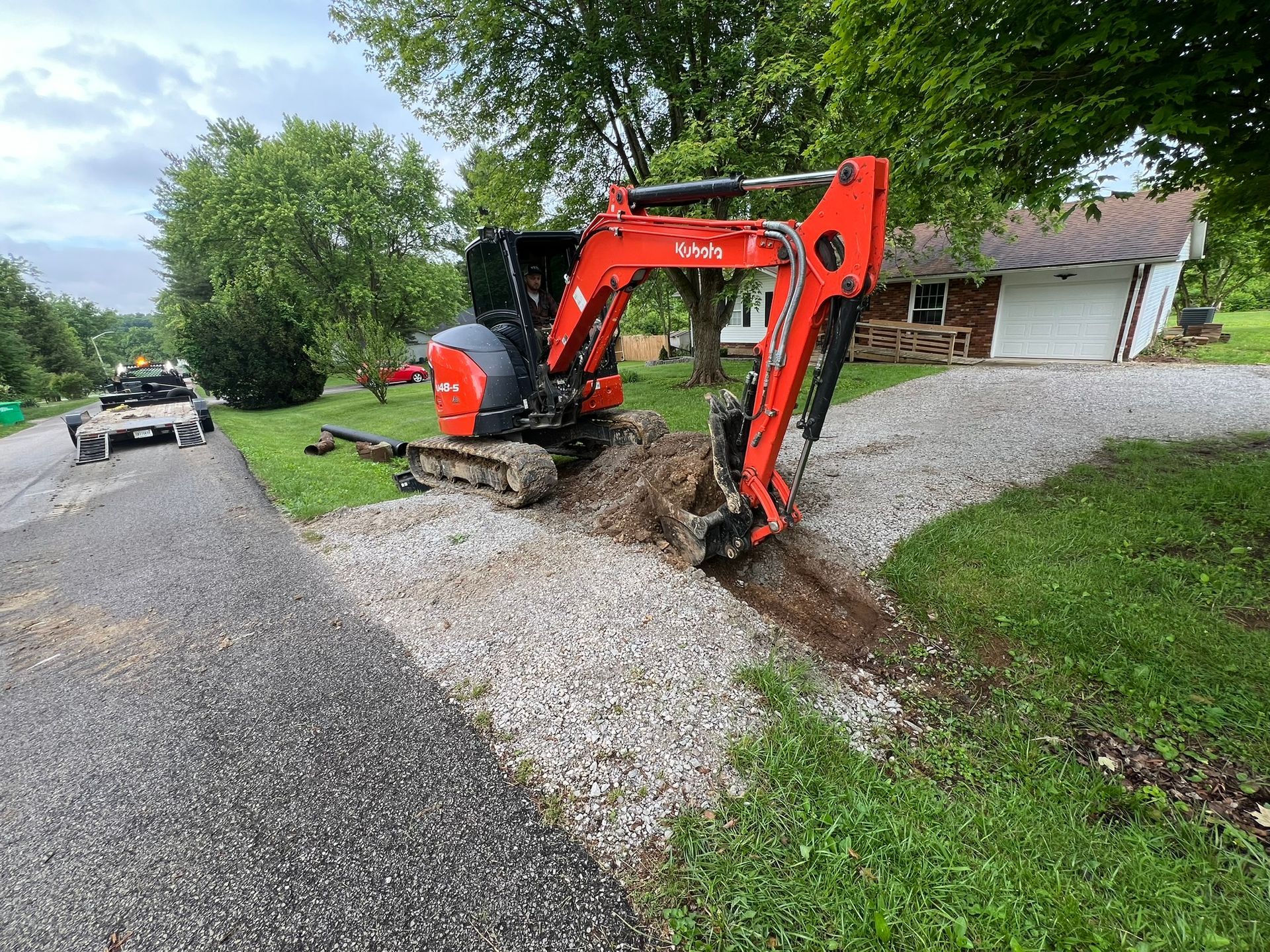 Excavator at Construction Site — Scottsburg, IN — Babbs Land Management LLC
