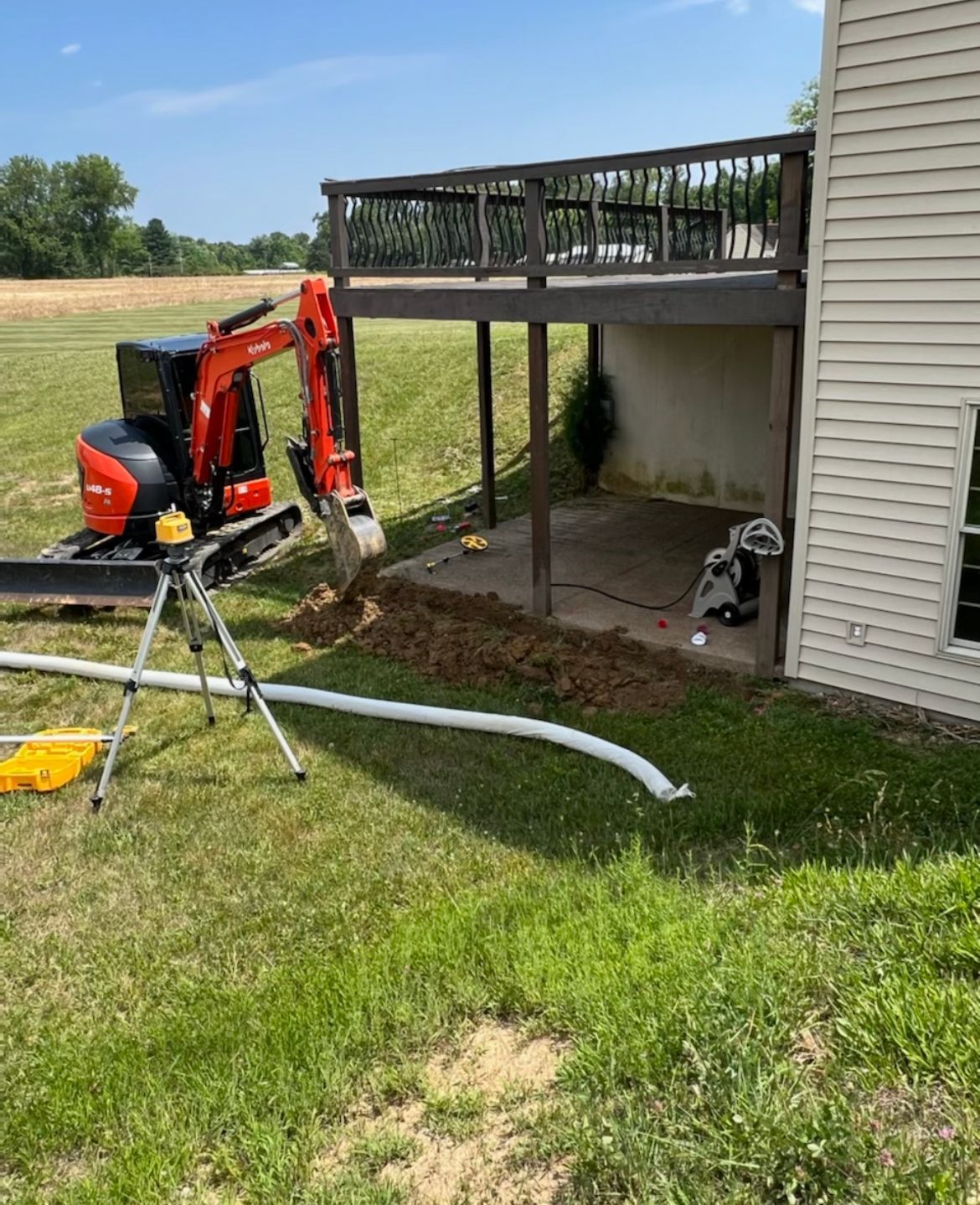 Installing Residential Pipe — Scottsburg, IN — Babbs Land Management LLC