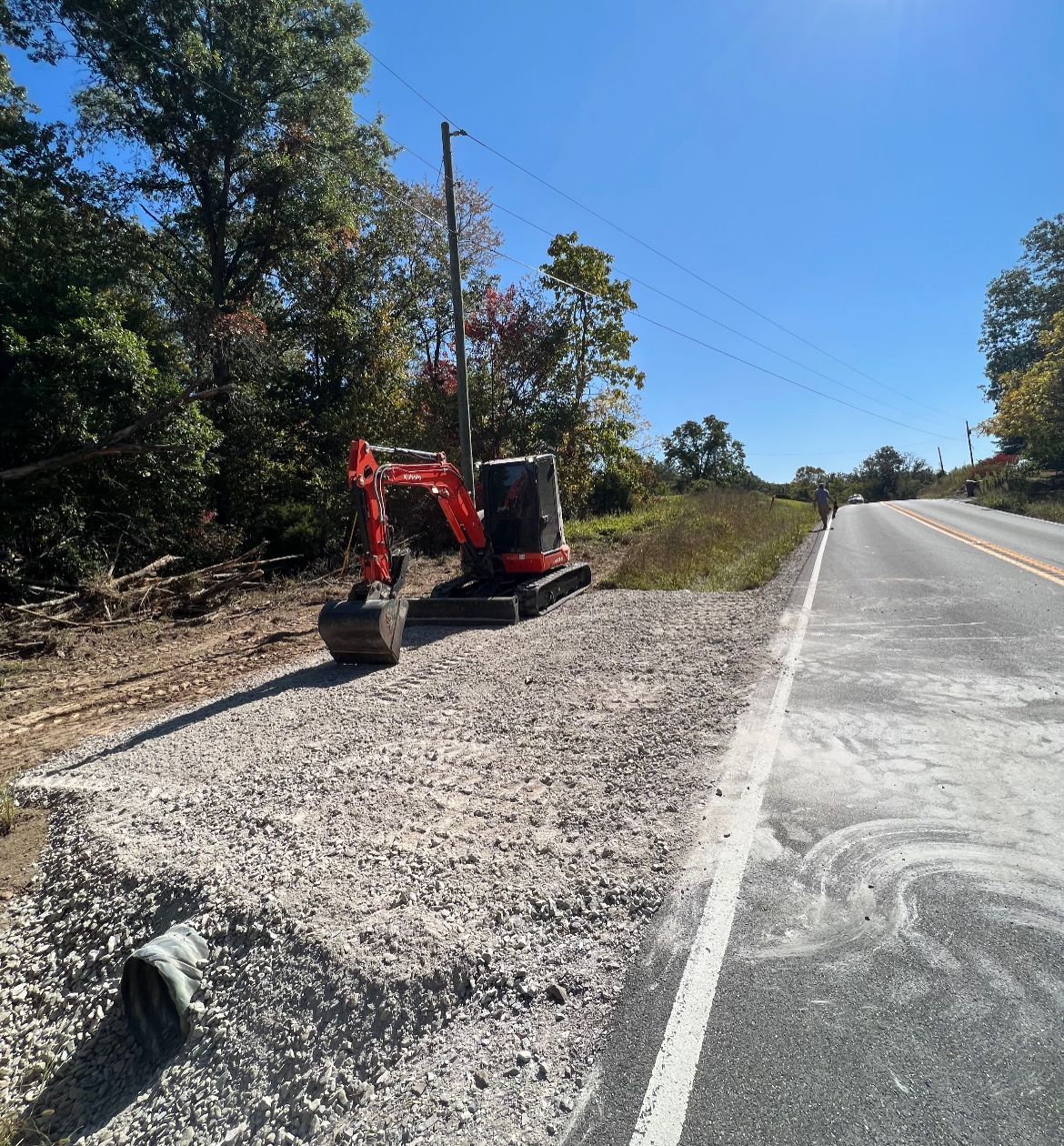 Culvert Install Alongside US 135 Right View | Freetown, IN | Babbs Land Management LLC