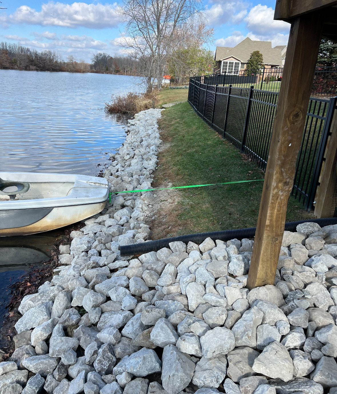 Boat is Tied to a Fence — Scottsburg, IN — Babbs Land Management LLC
