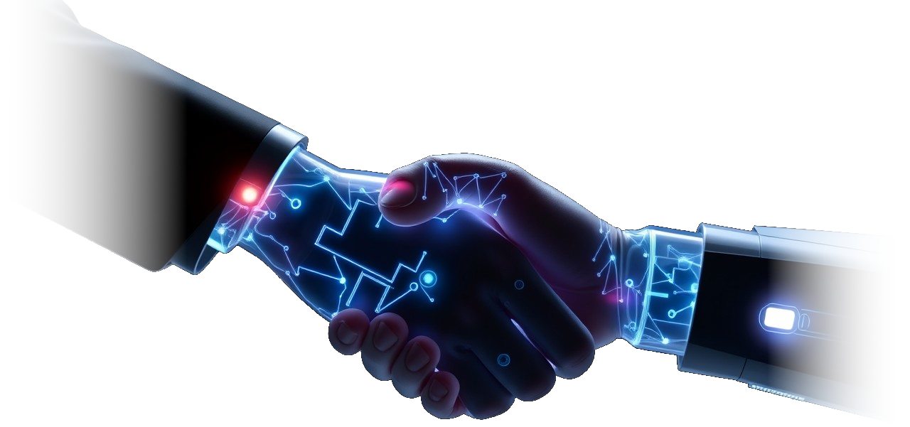 Hände die sich reichen symbolisiert Partnerschaft zwischen Kunden und Tornado.