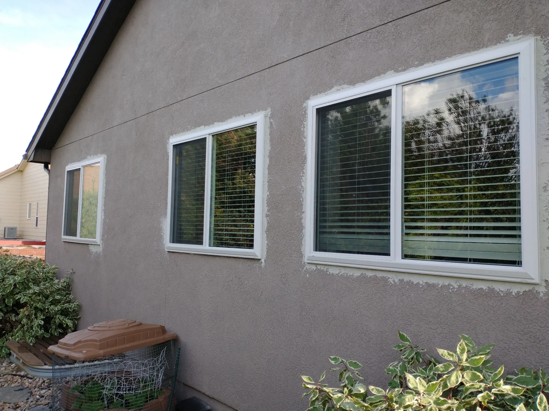 A house with a lot of windows on it