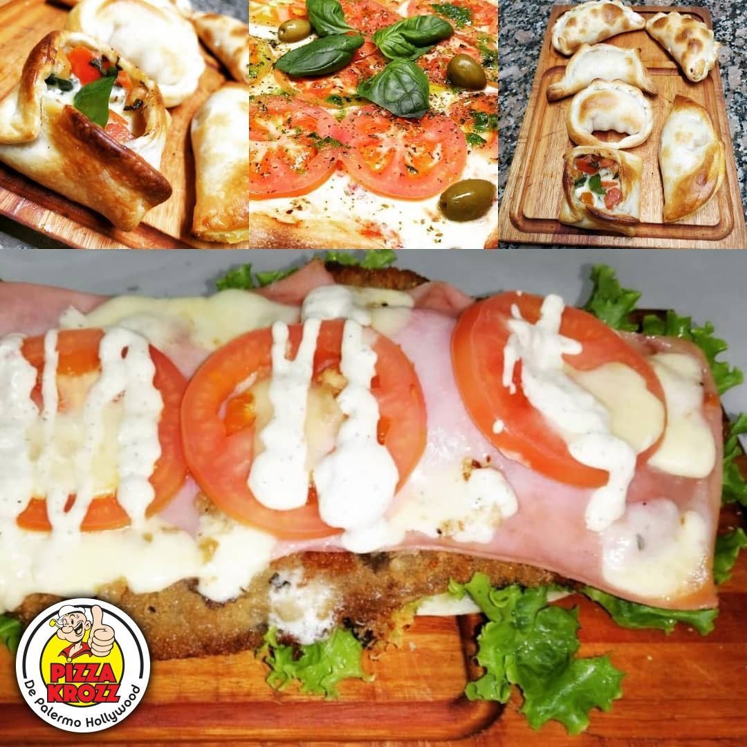 Un collage que muestra varios platos: empanadas