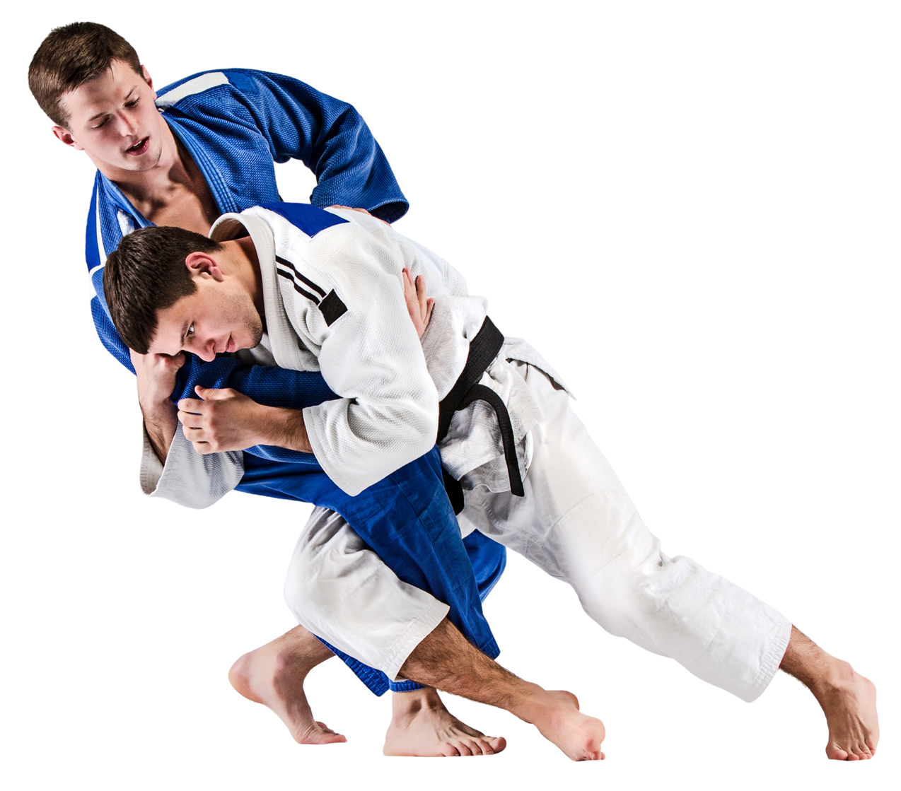 a group of children are practicing martial arts together .