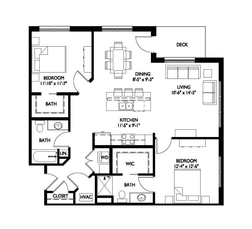 a black and white floor plan of a house