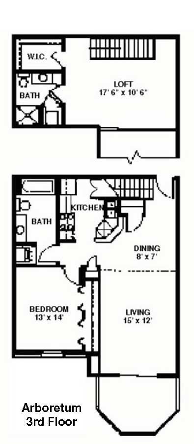 a black and white floor plan of the arboretum 3rd floor