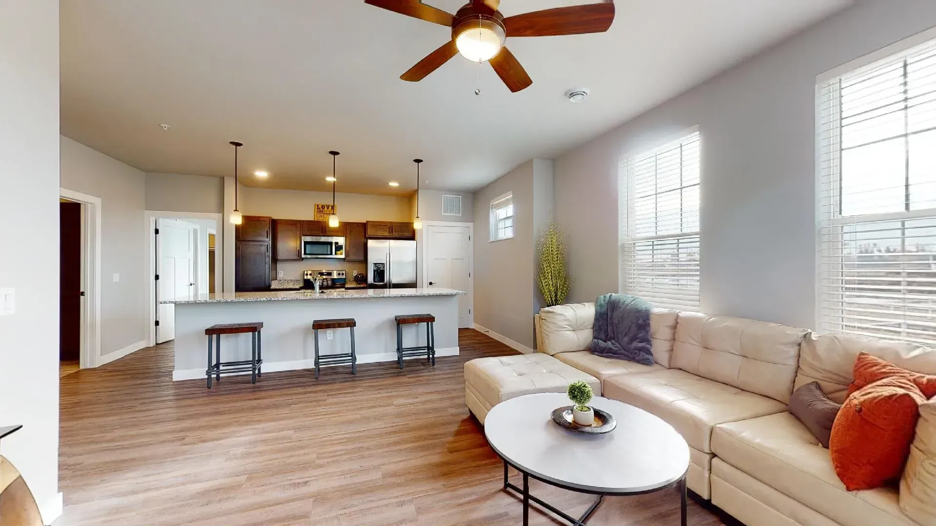 Interior photo of apartment living room