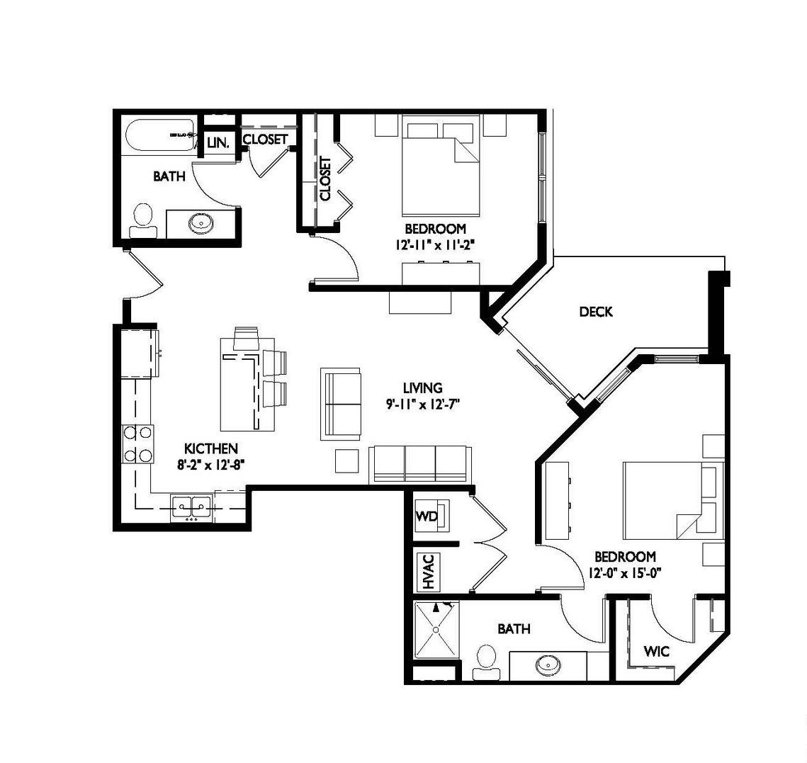 a black and white floor plan of a house