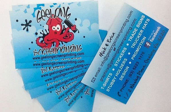 Blue Business Card — Geelong, VIC — Geelong Screenprinting