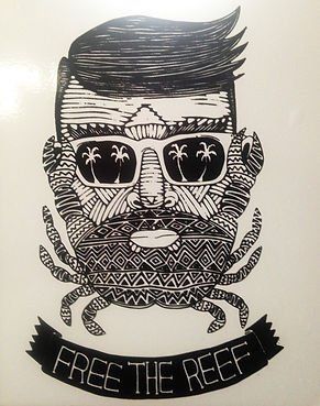 Beard Man Sticker — Geelong, VIC — Geelong Screenprinting