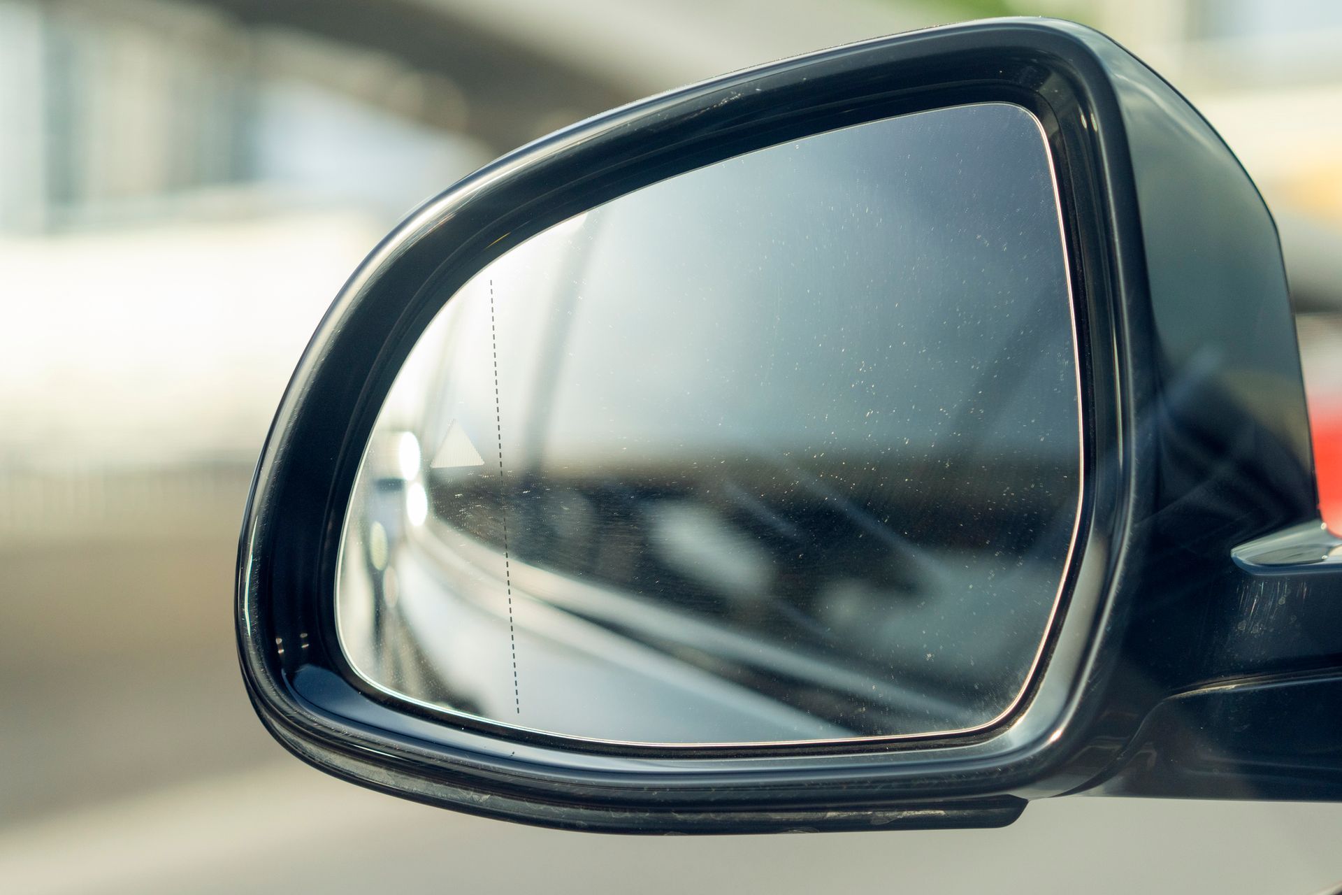 A fixed car mirror glass. A fixed car mirror glass.