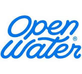 OpenWater logo in blue script on a white background