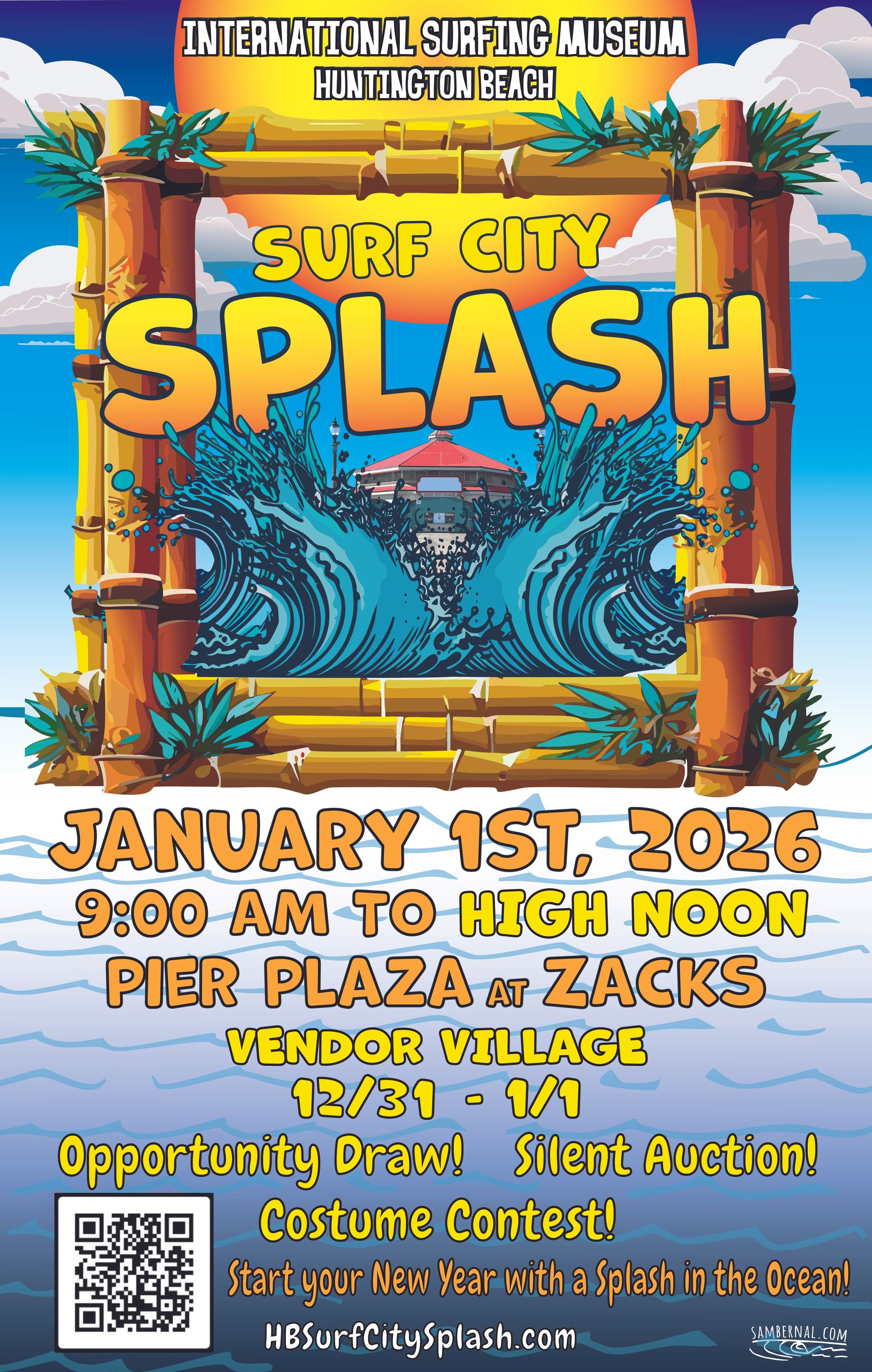 Surf City Splash Poster for