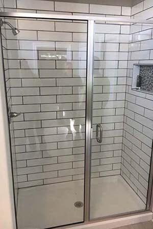 Frame glass shower door - Shower Doors in Junction City, KS