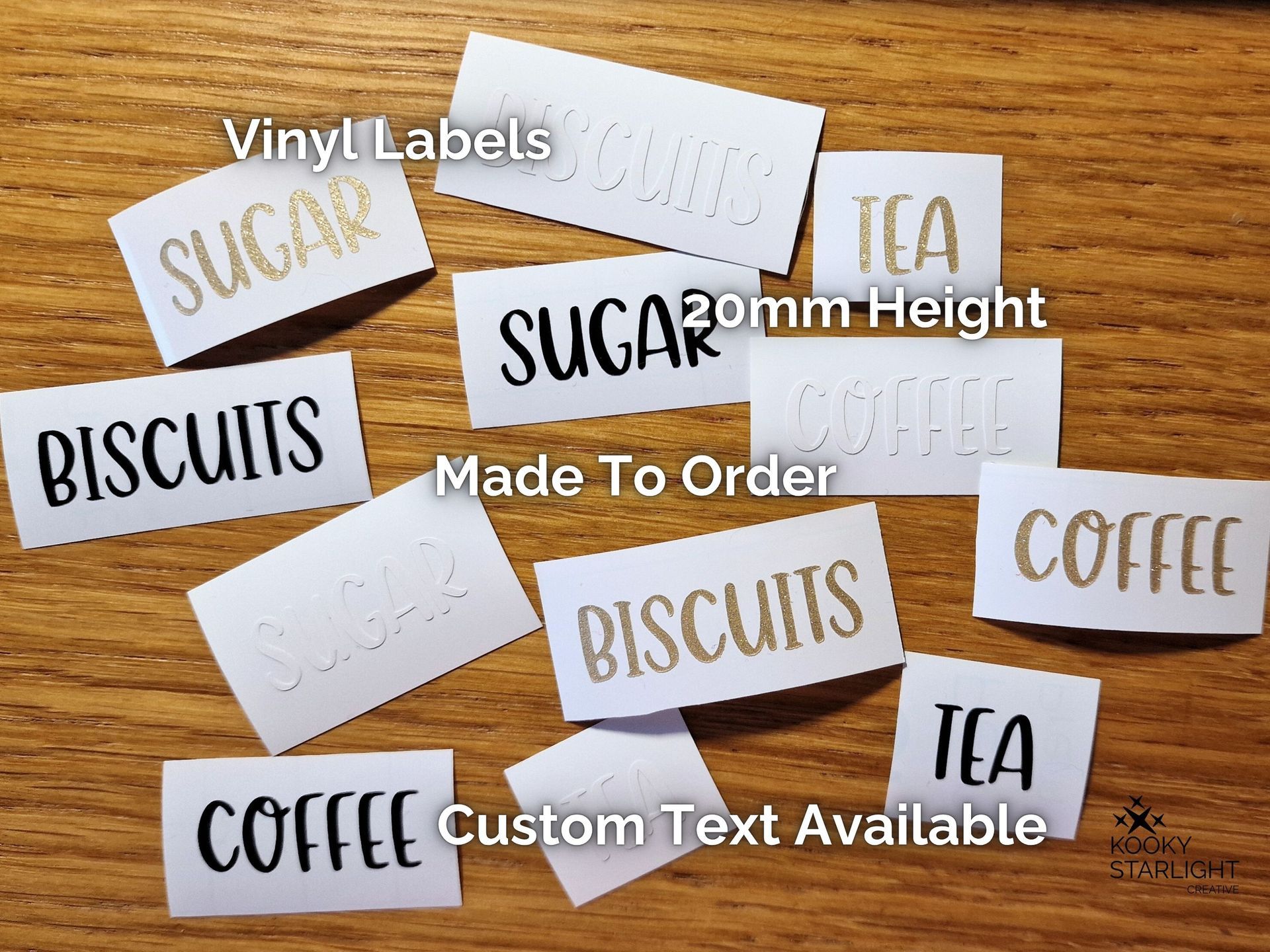 Vinyl Jar Labels, 20mm