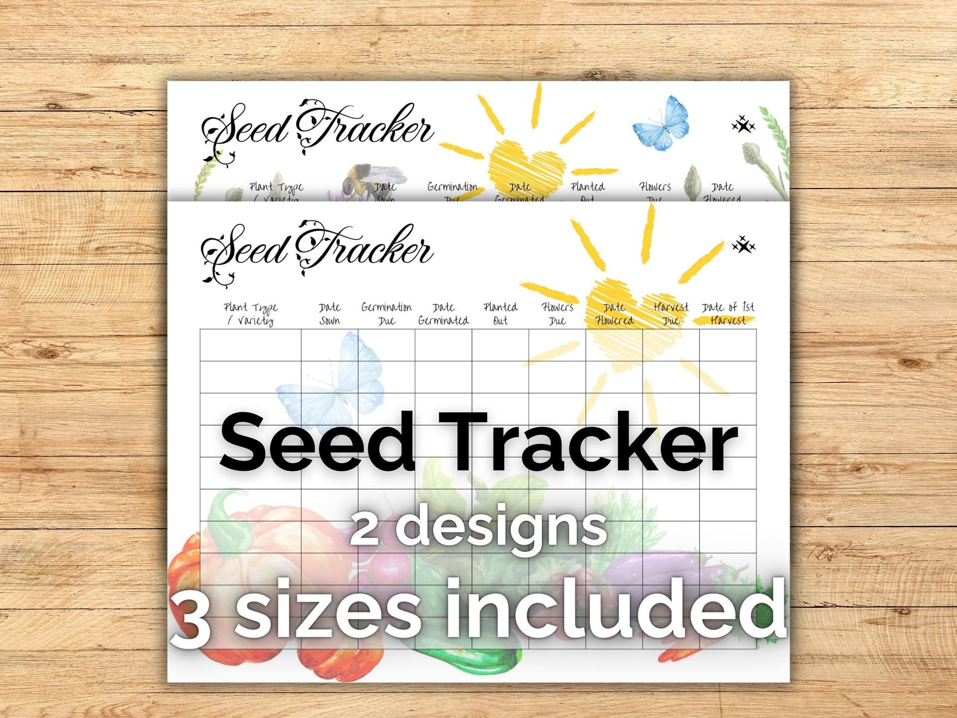 Printable Seed Tracker