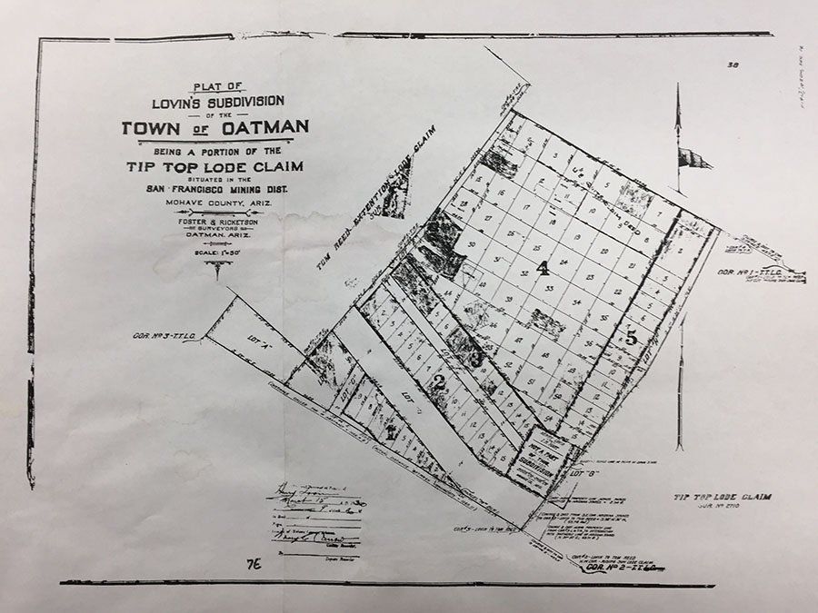 A black and white map of the town of batman