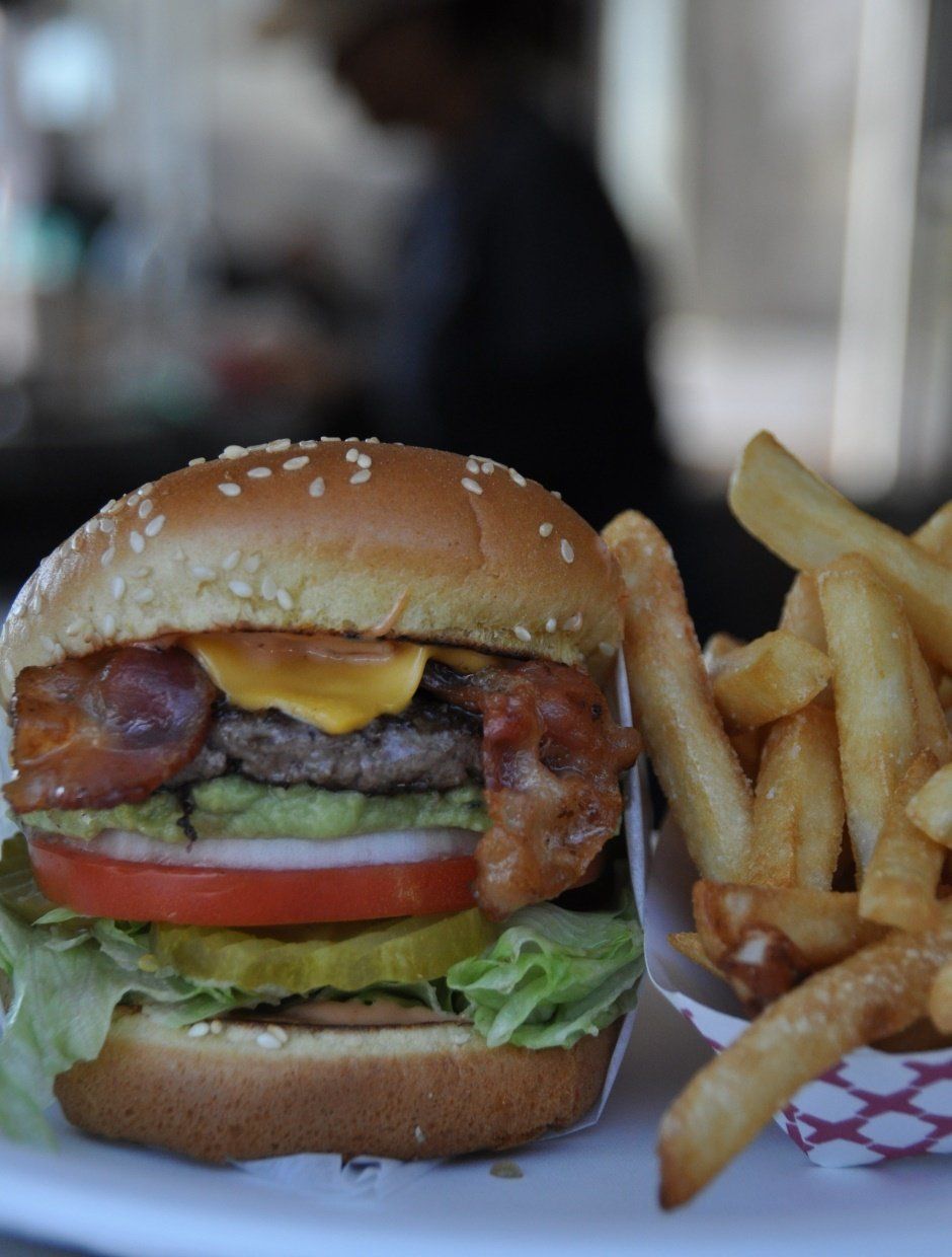 burger and fries