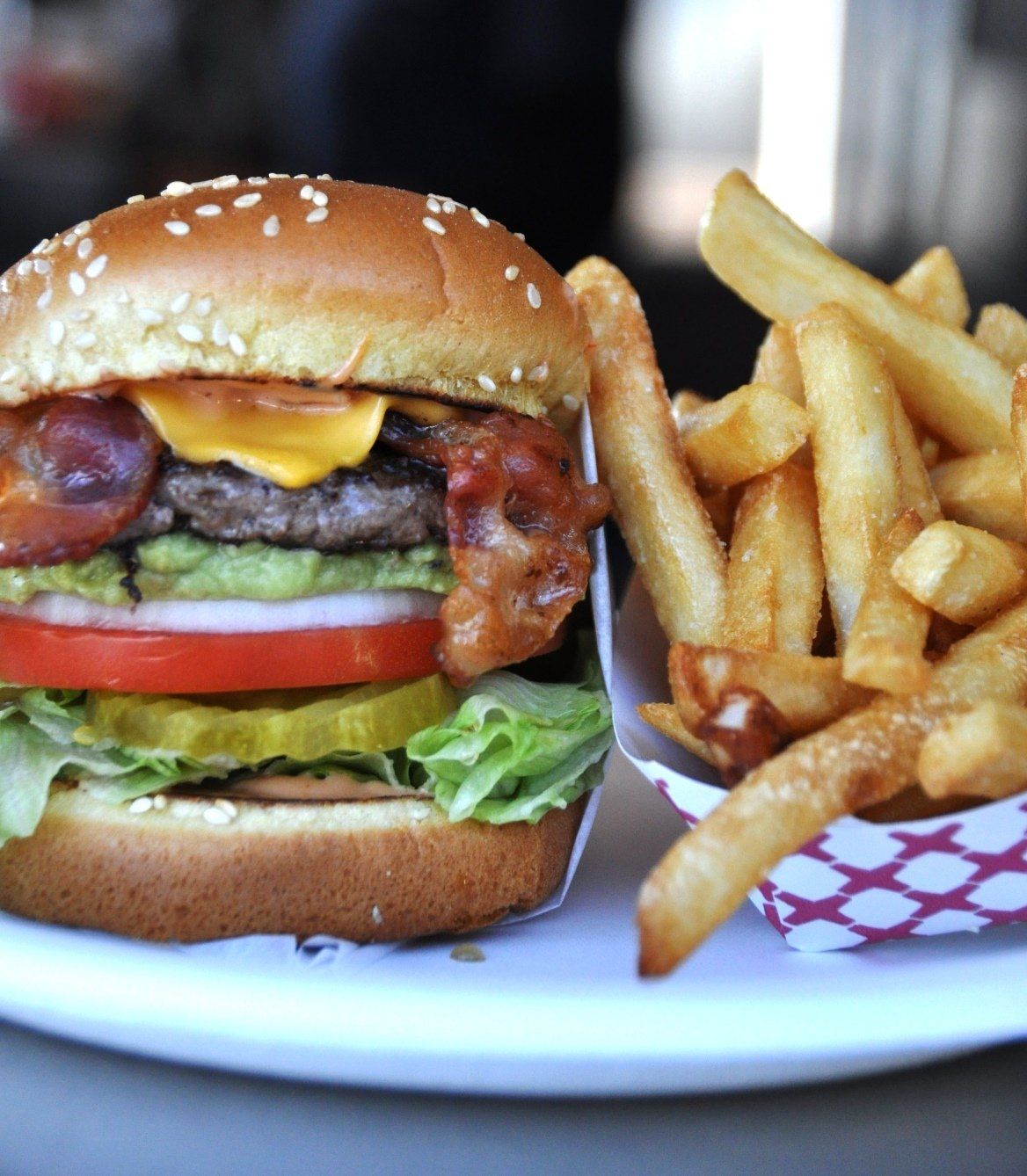 burger and fries