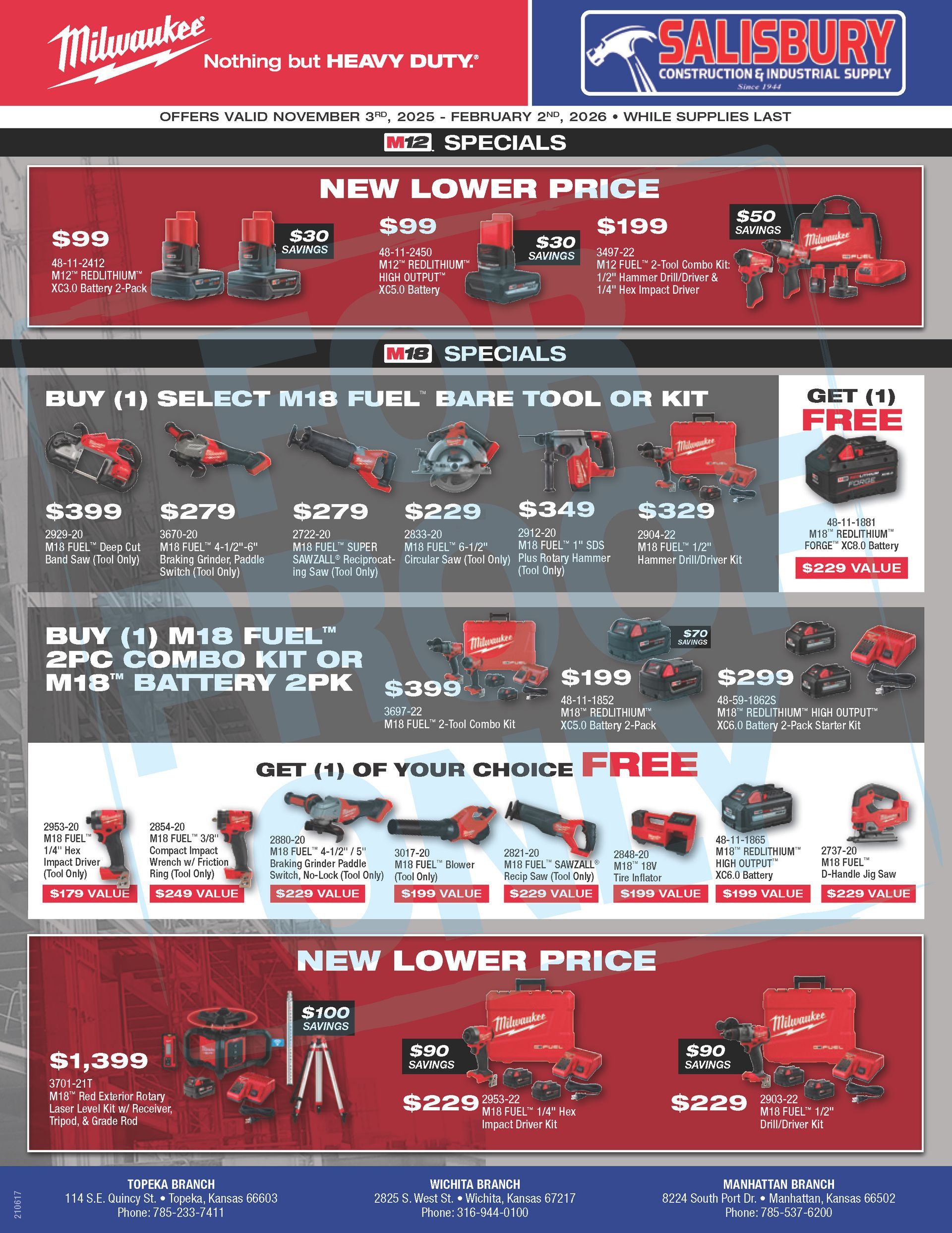 An ad that shows the price of drills