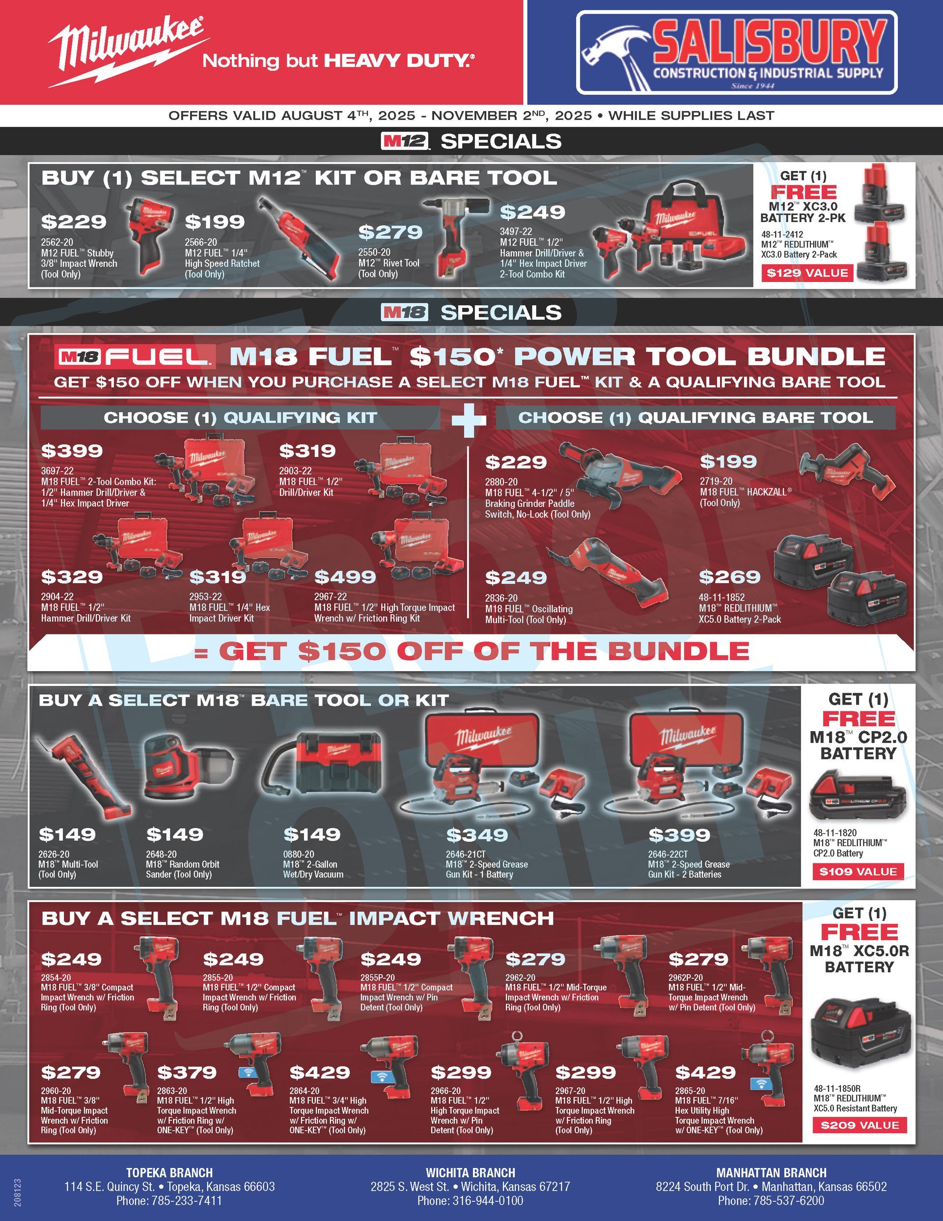 An ad that shows the price of drills