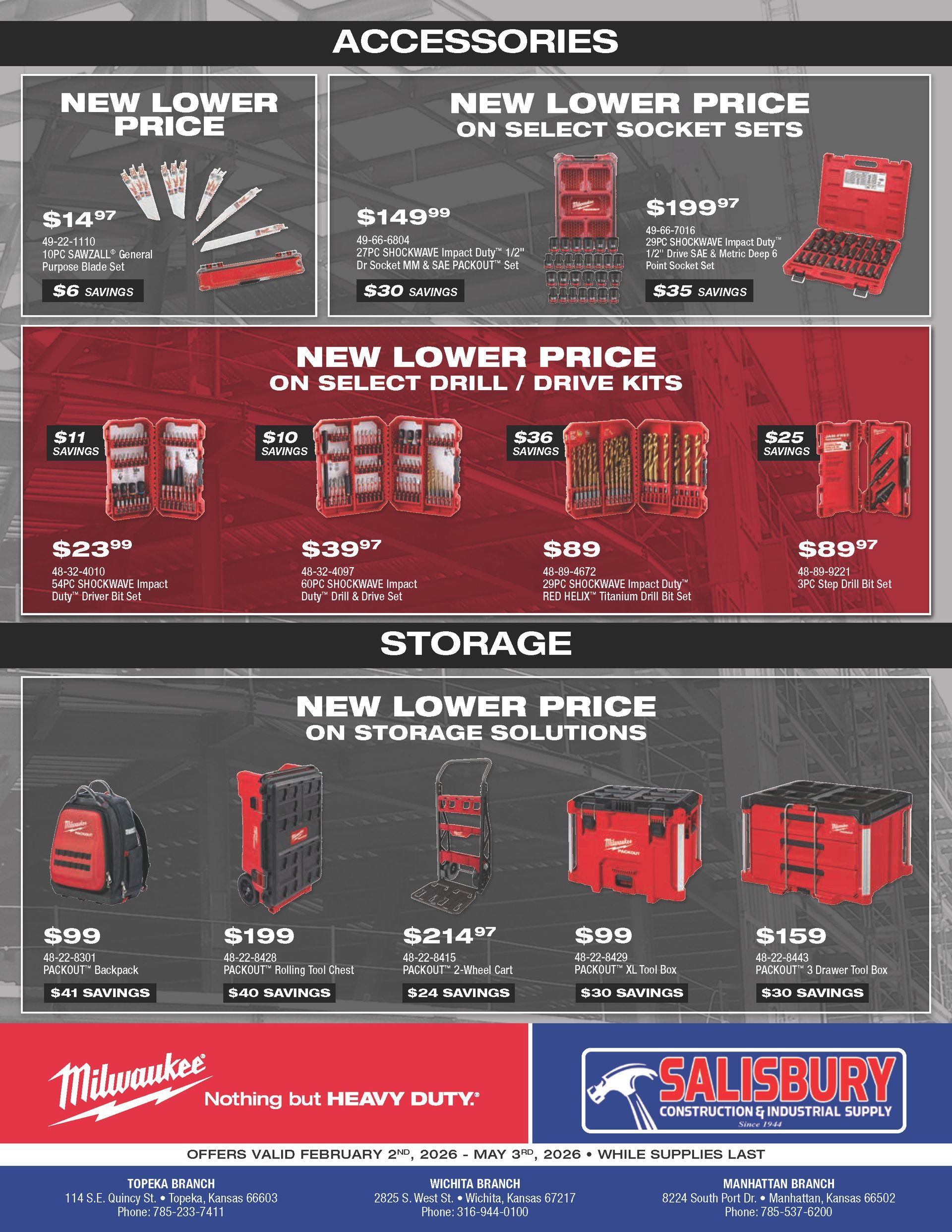 An ad that shows the price of drills