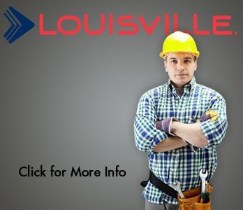 Construction worker with his arms crossed standing in front of a LOUISVILLE sign.