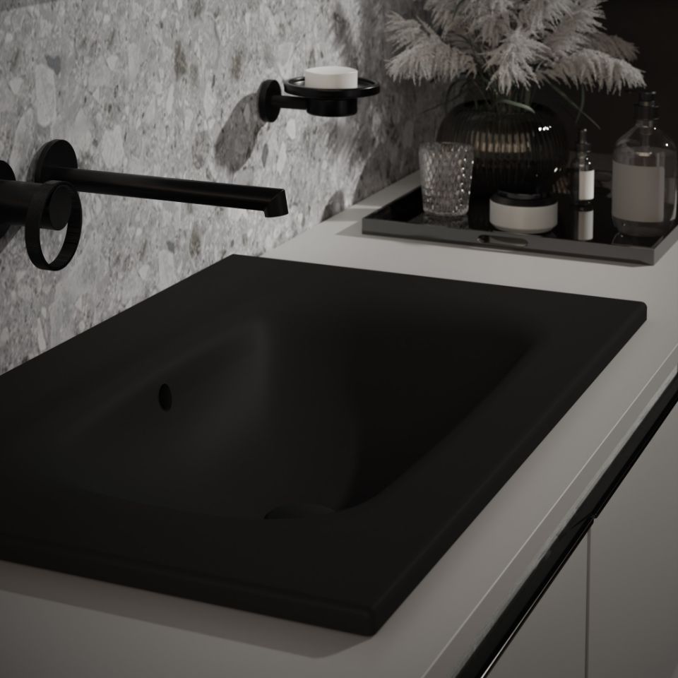 Lavabo nero Disegno Ceramica
