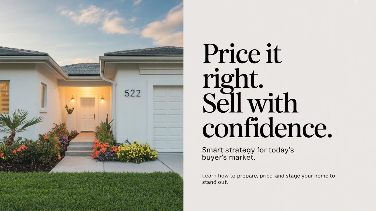 An advertisement for a house that says price it right sell with confidence