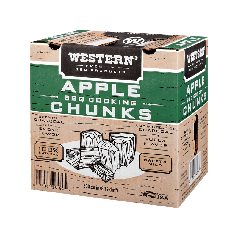 Box of Western Premium Apple BBQ Smoking Chunks