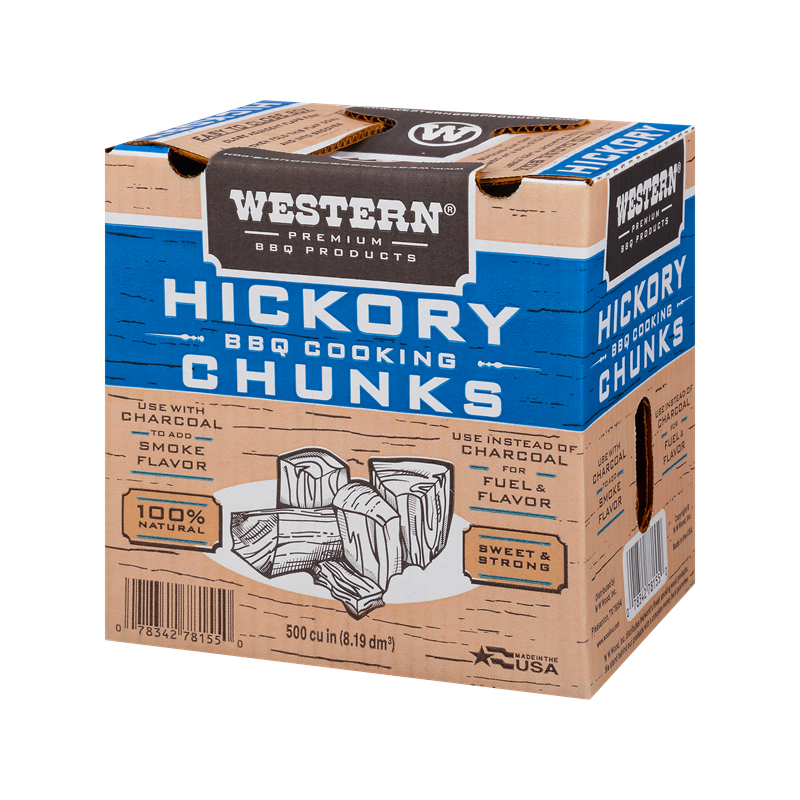 Box of Western Hickory BBQ Cooking Chunks