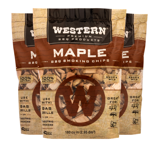 Western Premium BBQ Products Maple BBQ Smoking Chips 180 cu in 