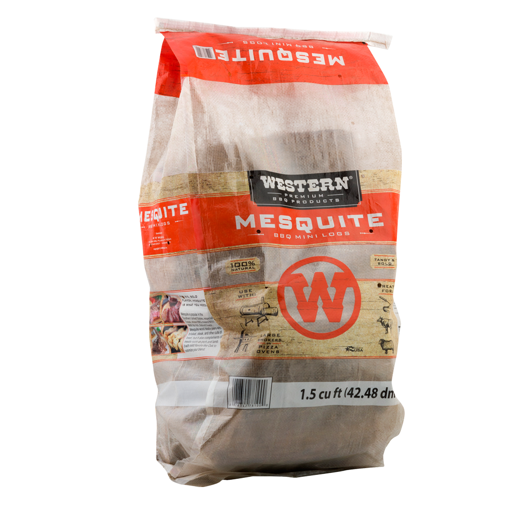 Bag of Western Premium Mesquite BBQ Mini Logs