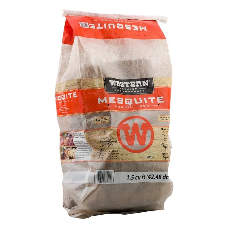 Bag of Western Premium Mesquite BBQ Mini Logs