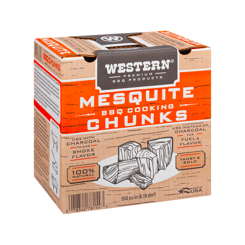 Box of Western Premium Mesquite BBQ Cooking Chunks