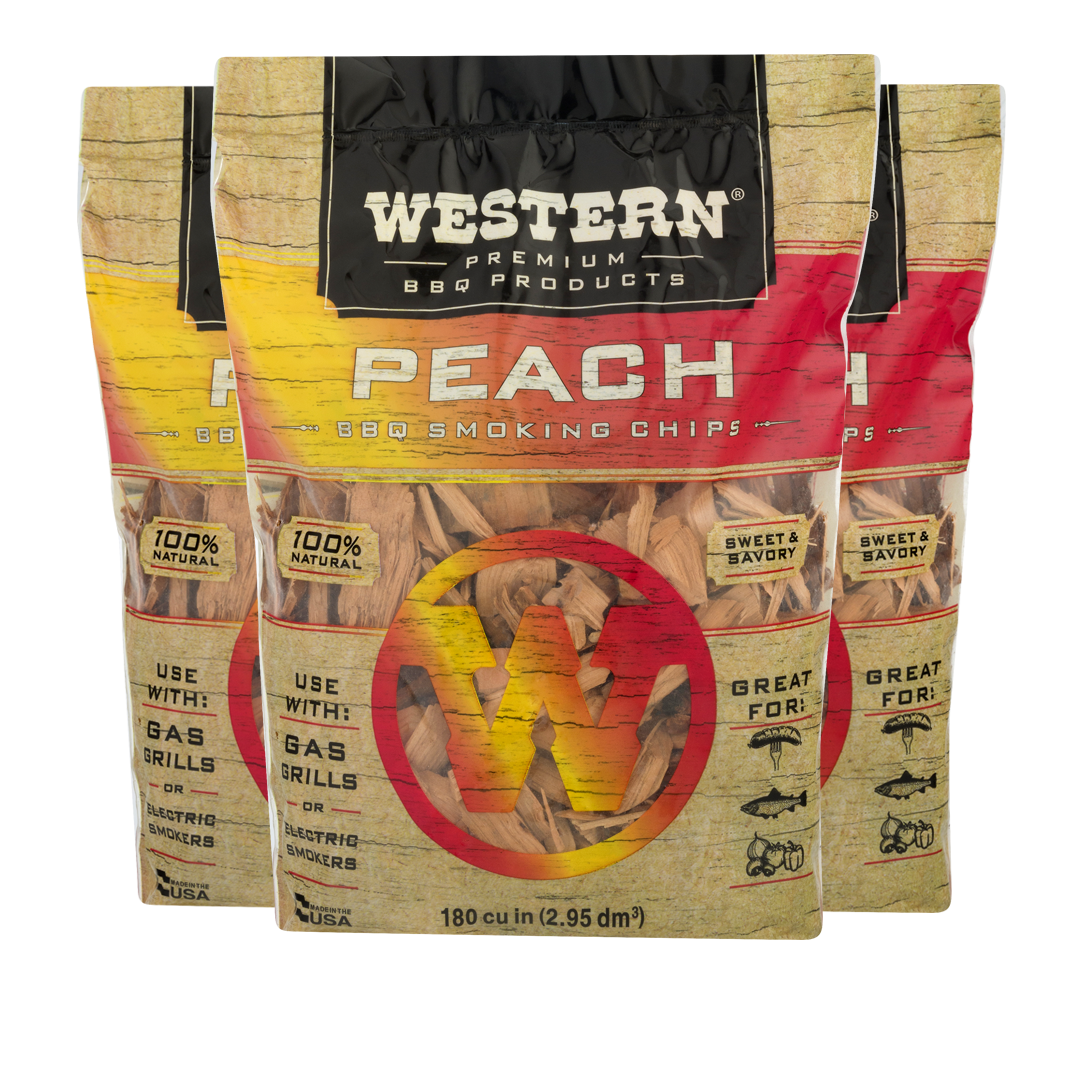 3 bags of Western Premium Peach BBQ Smoking Chips