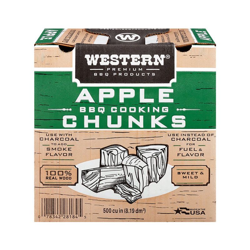 Box of Western Premium Apple BBQ Smoking Chunks