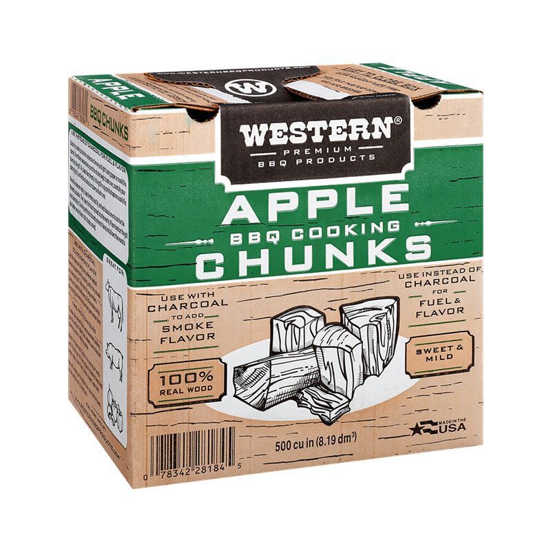 Box of Western Premium Apple BBQ Smoking Chunks 