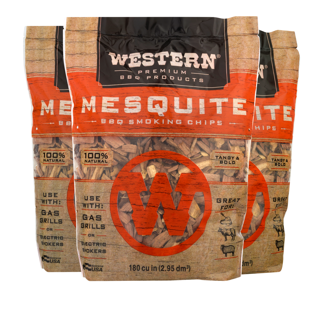 3 Bags of Western Premium Mesquite BBQ Smoking Chips