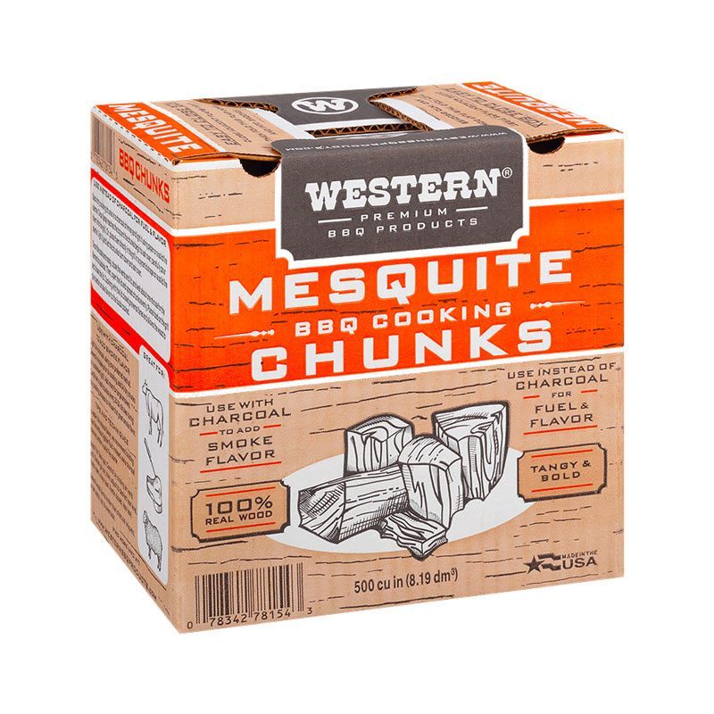 Box of Western Premium Mesquite BBQ Cooking Chunks