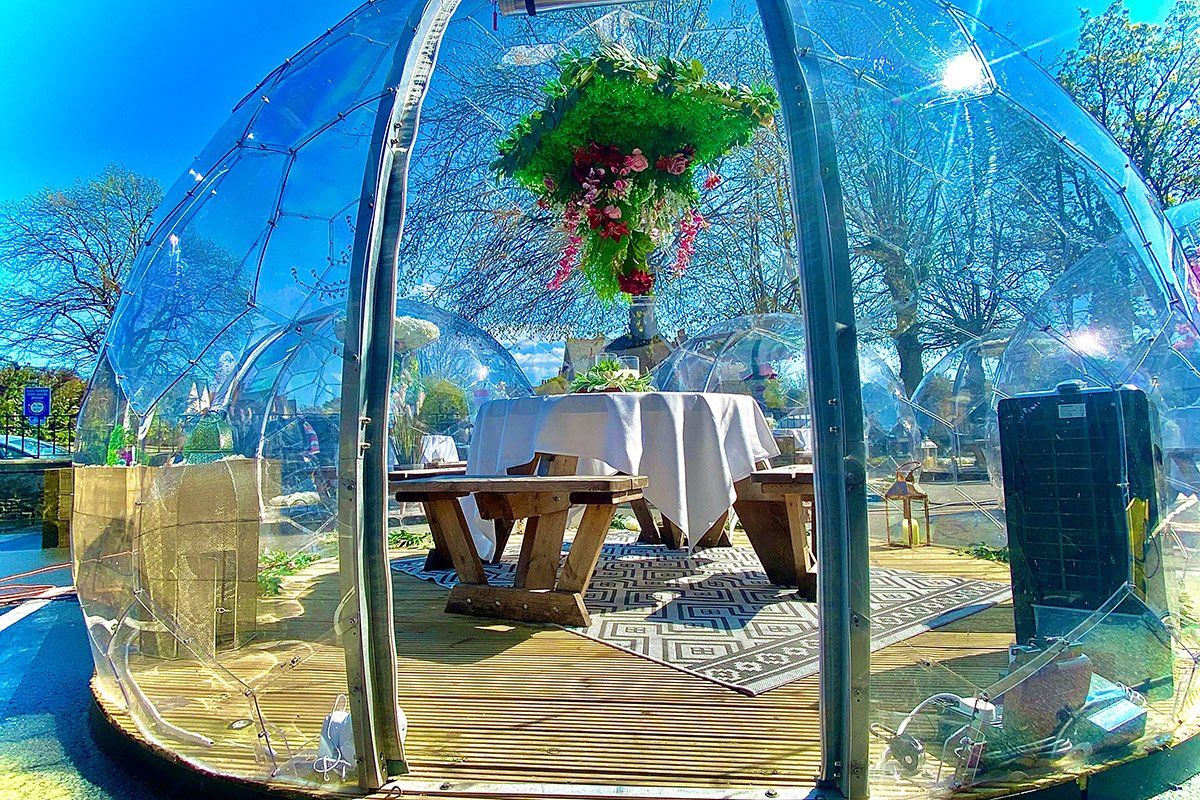 A close up of The Fox and the Willow Domes