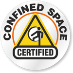 Confined Space Certified Icon. 