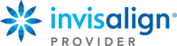 Invisalign logo: blue flower icon and text 